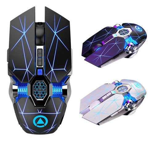 Mouse Yindiao A7 Con Retroiluminacion Rgb 2.4 G Recargable