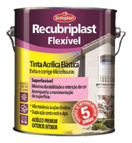 Recubriplast Flexivel Fosco 3,6 Lt Cor Camurça