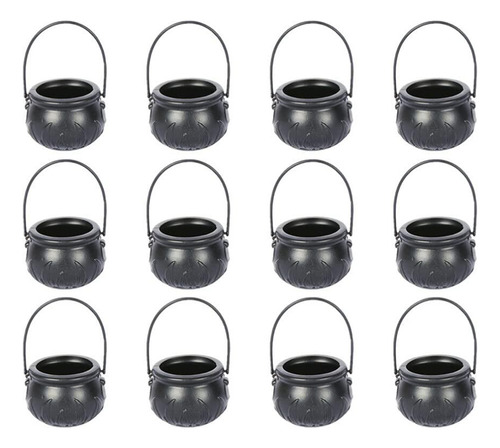 Caldero De Brujas De Plástico Para Halloween, 12 Caramelos N