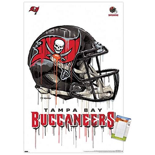 Póster De Pared De Casco Dripping De Tampa Bay Buccane...