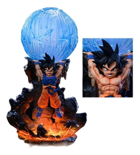 Figura Goku Genkidama 23cm Dragon Ball Z Dbz Con Luz