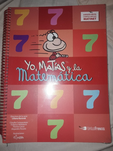 Libro Yo Matías Y La Matemática 7 - Tintafresca 