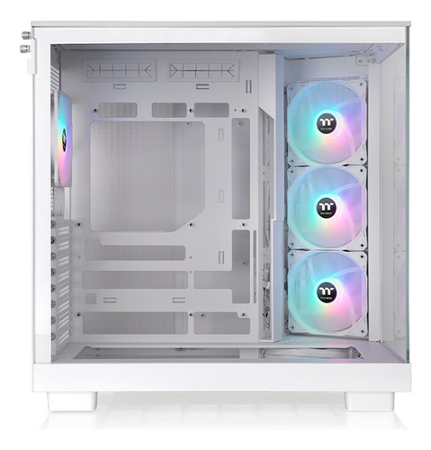 Gabinete View 380 Xl Tg Argb Snow Thermaltake Blanco
