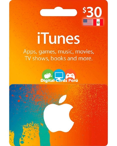 Apple Itunes 30 Dolares Americana - Itunes Store Gift Card