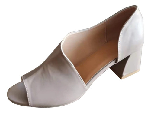 Sandalia Para Mujer, Zapatos Gruesos De Tacón Alto, Informal
