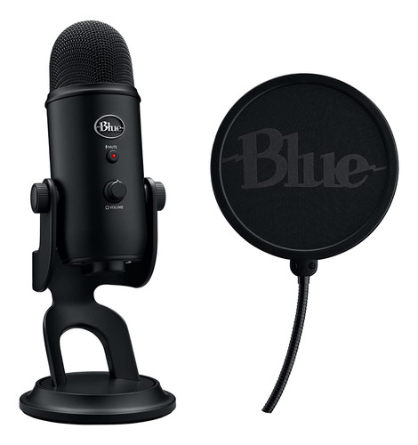 Microfono Blue Yeti Usb Combo De Filtro Pop Software Streami