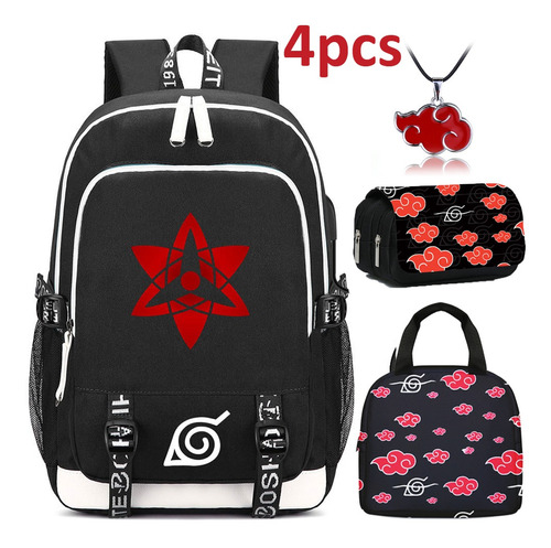 Mochila Lonchera Akatsuki Naruto Para Cosplay De Anime, 4 Un