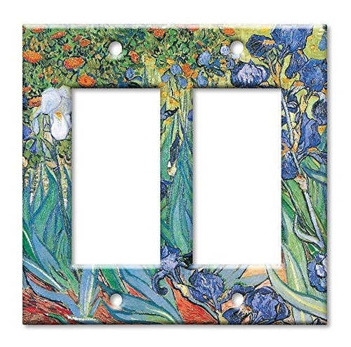 Arte Platos®  oversize Switch Plate  van Gogh: Iris, Multi