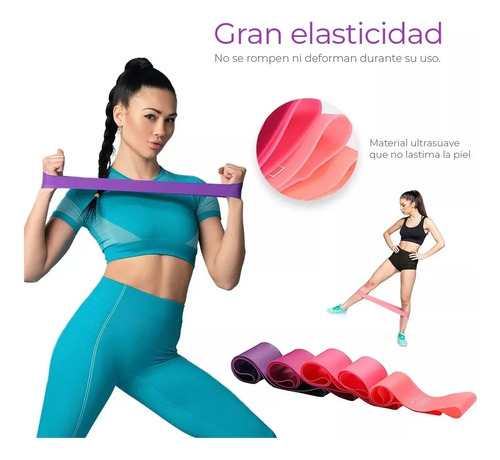 Bandas De Resistencia Elásticas Con 5 Niveles Ejercicios Cintas Elasticas Fitness De Látex Natural, Bandas Elasticas Musculacion Para Para Yoga, Pilates, Crossfit, Estiramientos