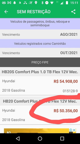 Imagem 10 de 15 de Hyundai Hb20 2018 1.0 Comfort Flex 5p