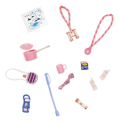 Mini Muñeca Y Set De Senderismo Ropa Y Accesorios 6 Pulgadas