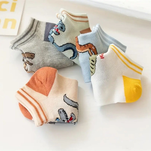 Calcetines Para Niños Algodón 12 Pares Transpirables Cómodos