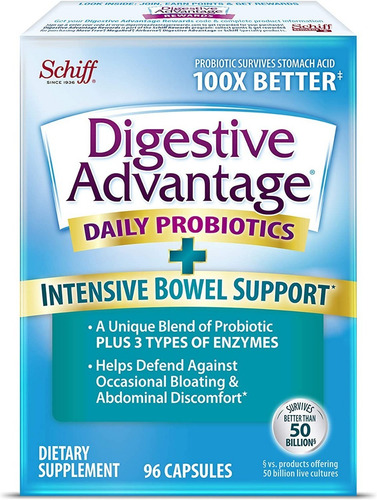 Imagem 1 de 8 de Digestive Advantage 96 Cap Enzima Para Intolerância Lactose