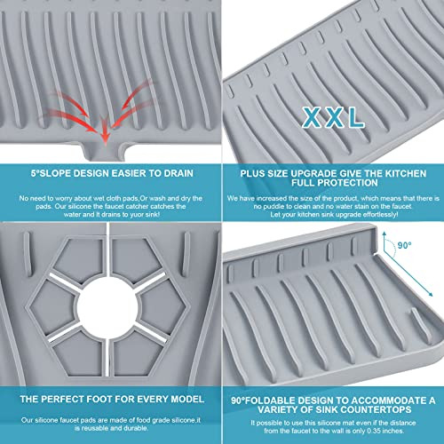 Protector De Salpicaduras Más Largo Para Fregadero De 30 Pul