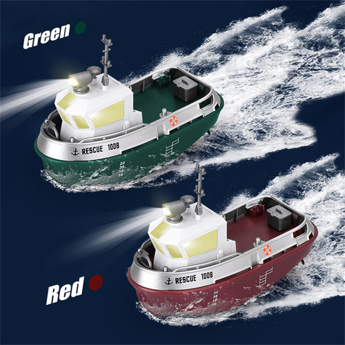 Mini Barco Rc Con Doble Motor, Pequeño Barco Con Rojo