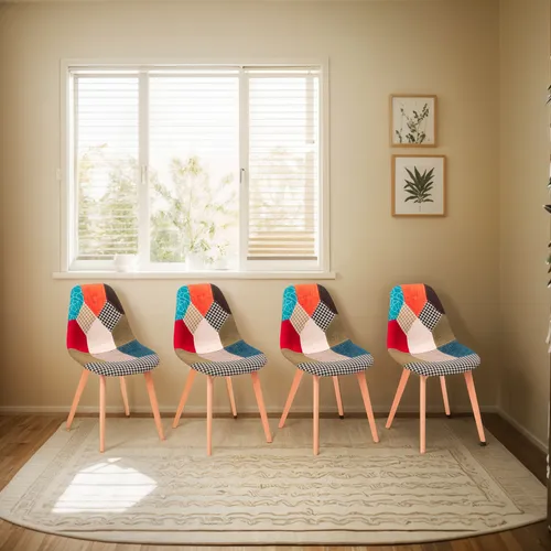 Pack 4 Sillas Eames Patchwork