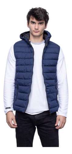Campera Chaleco Inflado Hombre Ultra Liviano Capucha Abrigo