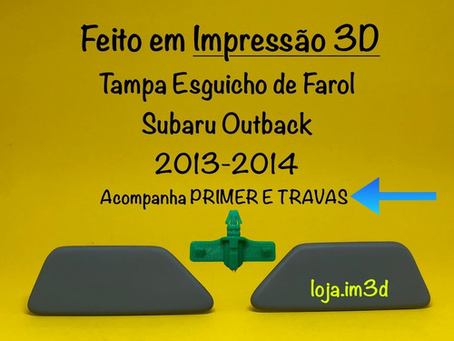 Imagem 1 de 3 de Tampa Esguicho Farol Subaru Outback 13-14 - Com Trava