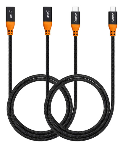 Ixever Cable De Extensión Usb-c De 3.3 Pies (paquete De 2).