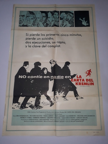 La Carta Del Kremlin Afiche Bibi Anderson Richard Boone M47 (Usado)