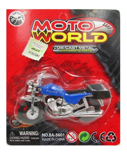 Blister Moto Metalica 8 Cm Die Cast Metal 