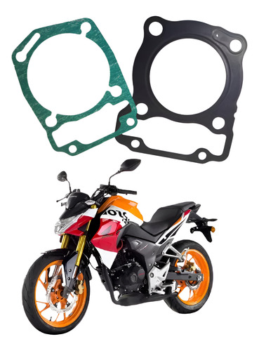 Juego Junta Base Y Tapa Cilindro Orig Honda Cb 190 / Xr 190