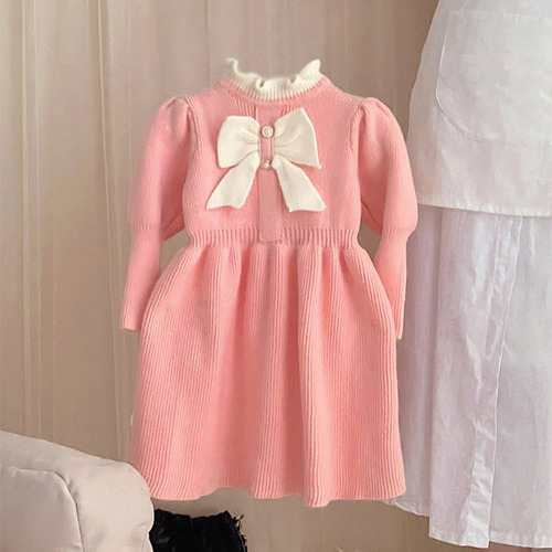 A Vestido De Punto For Niñas Vestido Suéter For Niños
