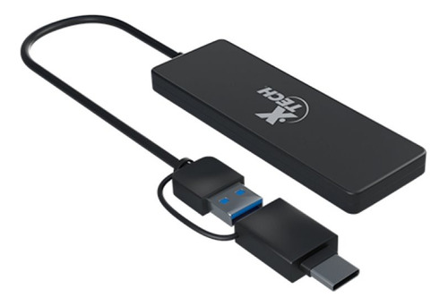 Hub Usb 4 Puertos 3.0 Alta Velocidad + Adaptador Tipo C