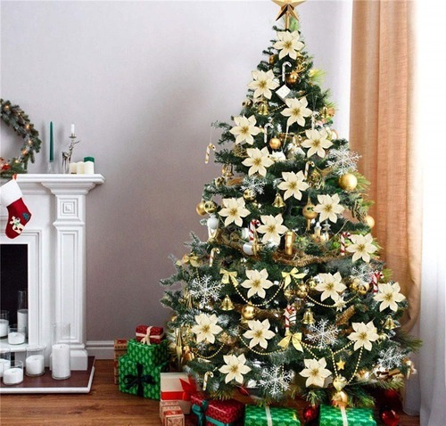 Flores Natalinas Enfeites Artificial Arvore Natal Decorada | Parcelamento sem juros Flores Natalinas Enfeites Artificial Arvore Natal Decorada | Parcelamento sem juros