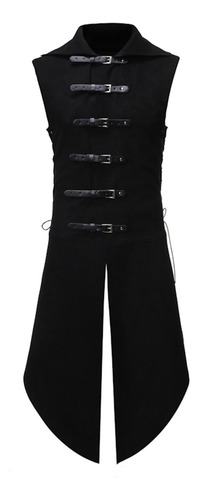 B Vest Medieval Way, Sin Mangas, De Piel, Sin Mangas, Con He