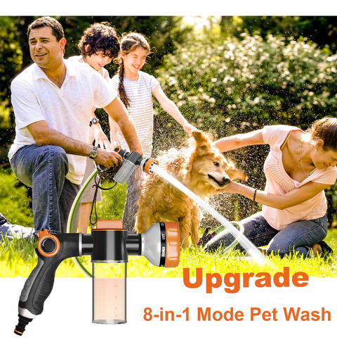 Accesorio De Ducha Para Perros Pulverizador 8 En 1 100 Cc