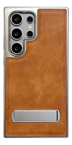 Funda De Teléfono Ultra Para Samsung Galaxy S25/24/s23/s21, S22 Plus, Soporte De Galvanoplastia De Piel Lisa S23fe, Protección Anticaída