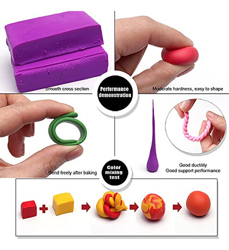 Kit De Arcilla De Modelado Para Niños 50 Colores Arcilla Pol
