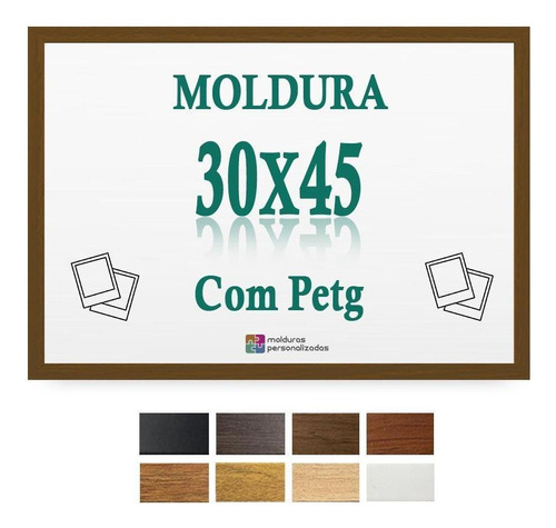 Moldura Marrom 30x45 Cm Poster Painel Impressão Arte Petg