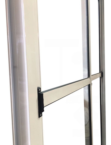 Ventana Balcon 240x200 Vidrio Entero 4mm, Dos Hojas Corrediz Blanco