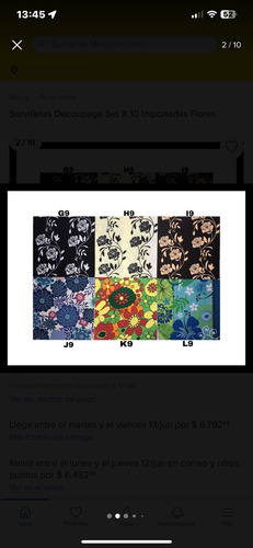 Servilletas Decoupage Set X 10 Importadas Flores
