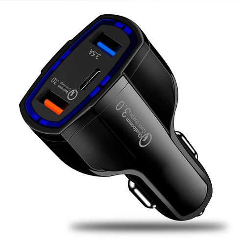 Imagen 5 de 6 de Cargador Rápido Auto Doble Usb Y Tipo C Qc3.0 Qualcomm