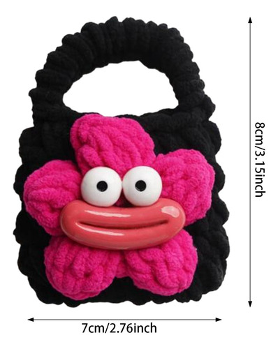 4 Funda Para Auriculares, Hecha A Mano, De Punto, Minibolso