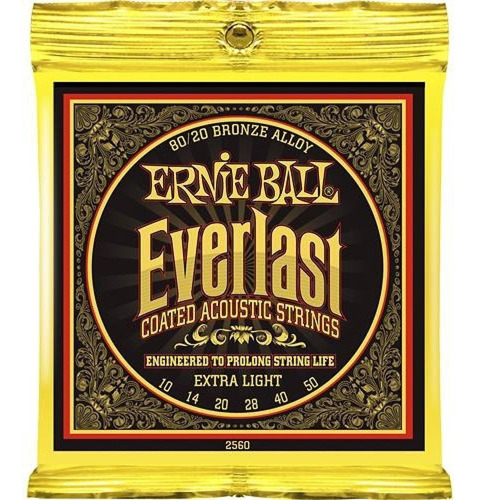 Cuerdas Metal Acustica Ernie Ball Everlast Bronze 2560 10-50