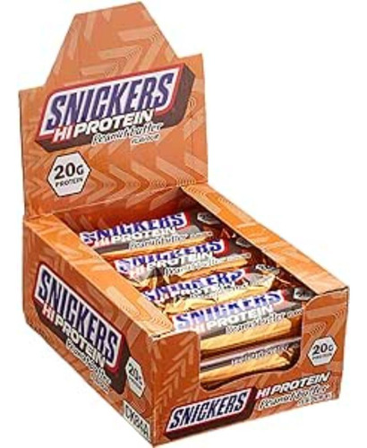 Snickers Barras Hi-protein - 12 X 1.94 Oz - Sabor A Mantequi