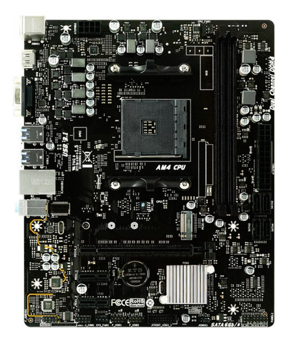 Motherboard Biostar B45m2 Am4 Ddr4 Amd Ryzen Negro (Reacondicionado)