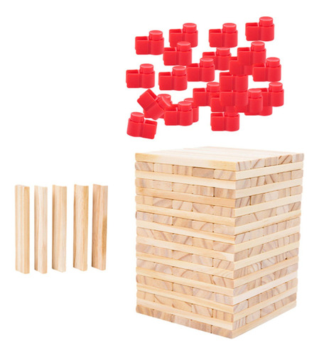 100 Piezas De Juegos De Apilamiento De Madera, Bloques De
