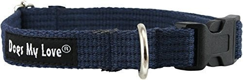 Cotton Web Ajustable Collar De Perros 4 Tamaños Azul Nl4yr