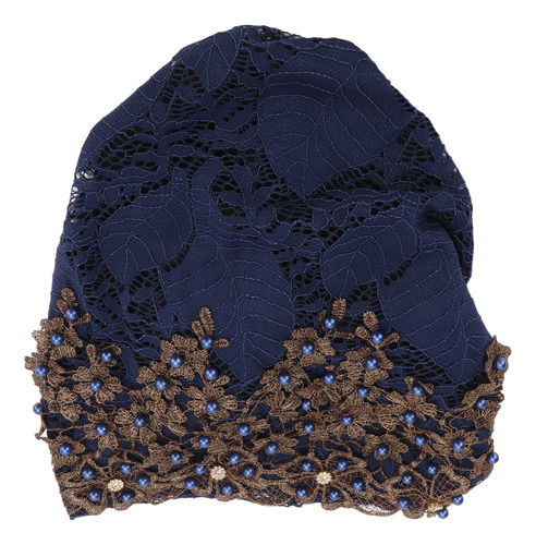 Turbante Musulmán Vintage Bordado Con Pedrería, Diseño Suave