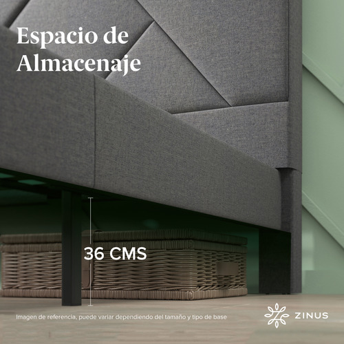 Zinus Judy | Base De Cama Queen Con Cabecera Y Tapiz