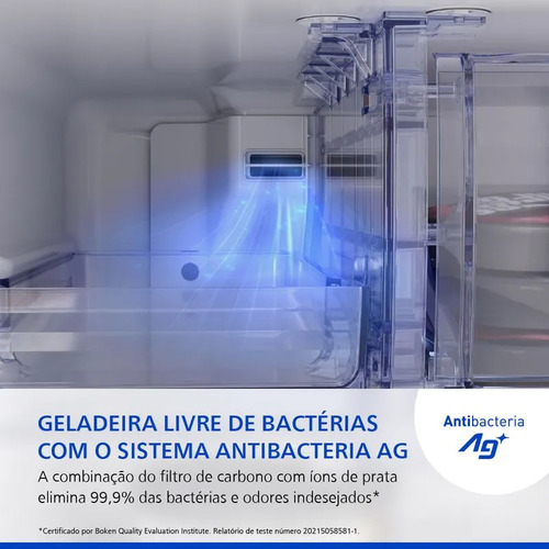 Geladeira Frost Free Nr-bt71pv4wa 483l Branca Panasonic 127v Branco
