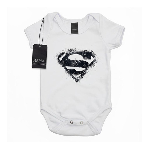 Body Bebe Manga Corta Superman Diseño Art Logo - Pssu4