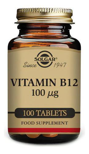 Suplemento En Comprimidos Solgar  Vitamina B12 En Pote De 111g 100 Un