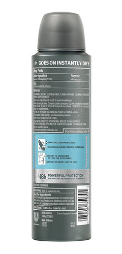 Dove Men Care + Antitranspirante En Aerosol Seco, Limpio Con
