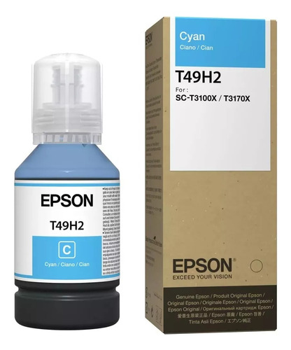 Botella De Tinta Original Epson T49h2 140ml P/t3170x Cyan